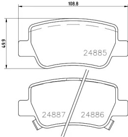 Купить запчасть Nisshinbo - NP1118 Колодки тормозные дисковые зад TOYOTA AVENSIS Saloon (_T27_) 1.8 (ZRT271_) 11.2008 -  <=> TOYOTA AVENSIS Saloon (_T27_) 2.0 (ZRT272_) 11.2008 - 