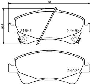 Купить запчасть Nisshinbo - NP1119 Колодки тормозные дисковые перед TOYOTA VERSO (_R2_) 1.8 (ZGR21_) 04.2009 -  <=> TOYOTA AVENSIS Saloon (_T27_) 1.8 (ZRT271_) 11.2008 - 