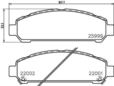 Купить запчасть Nisshinbo - NP1125 Колодки тормозные дисковые перед TOYOTA VENZA (_V1_) 2.7 4WD (AGV15_) 11.2008 -  <=> TOYOTA VENZA (_V1_) 3.5 4WD (GGV15_) 11.2008 - 