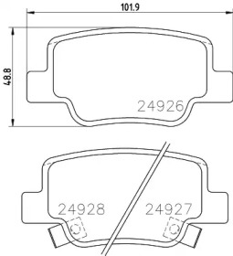 Купить запчасть Nisshinbo - NP1127 Колодки тормозные дисковые зад TOYOTA VERSO (_R2_) 1.8 (ZGR21_) 04.2009 -  <=> TOYOTA VERSO (_R2_) 1.6 (ZGR20_) 04.2009 - 