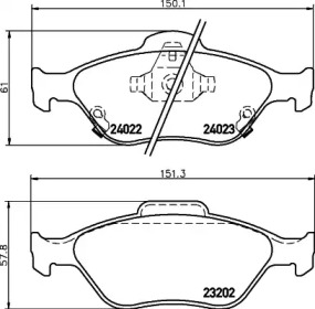 Купить запчасть Nisshinbo - NP1129 Колодки тормозные дисковые перед TOYOTA YARIS (_P9_) 1.3 VVT-i (SCP90_) 08.2005 -  <=> TOYOTA YARIS (_P9_) 1.0 VVT-i (KSP90_) 01.2005 - 11.2011