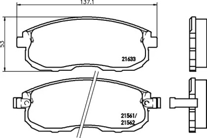 Купить запчасть Nisshinbo - NP2002 Колодки тормозные дисковые перед (PF-2201A) NISSAN MAXIMA / MAXIMA QX IV (A32) 2.0 02.1995 - 08.2000 <=> NISSAN MAXIMA III (J30) 3.0 i 10.1988 - 06.1994