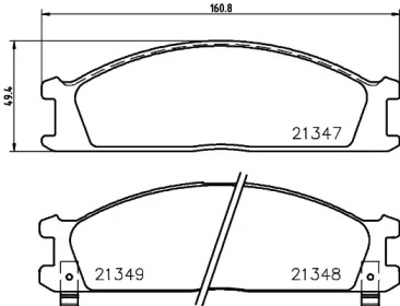 Купить запчасть Nisshinbo - NP2008 Колодки тормозные дисковые перед (PF-2137) NISSAN NP300 PICKUP (D22) 2.5 dCi 4x4 04.2008 - <=> NISSAN TERRANO I (WD21) 3.0 i 4WD 01.1990 - 12.1995