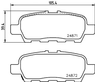 Купить запчасть Nisshinbo - NP2013 Колодки тормозные дисковые зад NISSAN TEANA II (J32) 2.5 07.2008 - 09.2013 <=> SUZUKI GRAND VITARA II (JT, TE, TD) 2.4 All-wheel Drive (JB424) 01.2009 -
