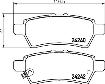 Купить запчасть Nisshinbo - NP2028 Колодки тормозные дисковые зад NISSAN PATHFINDER III (R51) 2.5 dCi 4WD 03.2005 - <=> NISSAN PATHFINDER III (R51) 2.5 dCi 4WD 08.2010 -