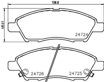 Купить запчасть Nisshinbo - NP2039 Колодки тормозные дисковые перед (PF-2555) Nissan Cube Z12