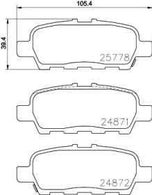 Купить запчасть NISSHINBO - NP2041 Колодки тормозные дисковые зад (PF-2565) NISSAN JUKE (F15) 1.6 06.2010 -  <=> NISSAN JUKE (F15) 1.6 DIG-T 4x4 06.2010 - 