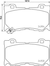 Купить запчасть Nisshinbo - NP2058 Колодки тормозные дисковые перед INFINITI FX 37 AWD 09.2012 - <=> INFINITI QX70 37 AWD 02.2014 -
