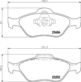 Купить запчасть Nisshinbo - NP5008 Колодки тормозные дисковые перед (PF-5495) FORD FUSION (JU_) 1.6 08.2002 - 11.2008 <=> FORD FUSION (JU_) 1.4 08.2002 - 12.2012