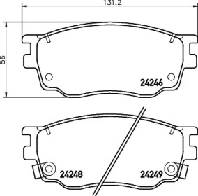 Купить запчасть Nisshinbo - NP5013 Колодки тормозные дисковые перед (PF-5483) MAZDA 6 Saloon (GG) 1.8 08.2002 - 08.2007 <=> MAZDA 6 Hatchback (GG) 1.8 08.2002 - 08.2007