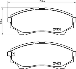 Купить запчасть Nisshinbo - NP5014 Колодки тормозные дисковые перед MAZDA BT-50 Pickup (CD, UN) 2.5 MRZ-CD 4x4 12.2006 - 12.2015 <=> FORD RANGER (ER, EQ) 2.5 TD 4x4 10.1999 - 06.2006