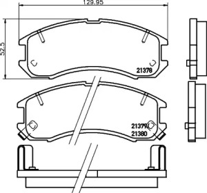 Купить запчасть Nisshinbo - NP5022 Колодки тормозные дисковые перед (PF-5194) MAZDA 626 III Hatchback (GD) 2.0 09.1987 - 10.1990 <=> MAZDA 626 III (GD) 2.0 09.1987 - 10.1990