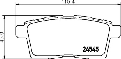 Купить запчасть Nisshinbo - NP5024 Колодки тормозные дисковые зад MAZDA CX-7 (ER) 2.3 MZR DISI Turbo AWD 06.2006 - 12.2014 <=> MAZDA CX-7 (ER) 2.5 MZR 07.2009 - 03.2013