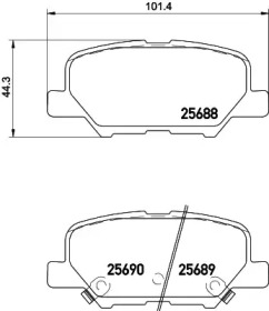 Купить запчасть Nisshinbo - NP5038 Колодки тормозные дисковые зад (PF-3603) MITSUBISHI OUTLANDER III (GG_W, GF_W, ZJ) 2.0 (GF2W) 10.2012 -  <=> MITSUBISHI ASX (GA_W_) 1.8 02.2010 - 