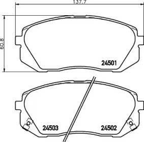 Купить запчасть Nisshinbo - NP6019 Колодки тормозные дисковые перед KIA CARENS III MPV (UN) 2.0 CVVT 09.2006 - <=> KIA CARENS III MPV (UN) 1.6 CVVT 10.2010 -