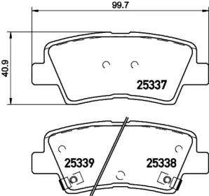 Купить запчасть Nisshinbo - NP6020 Колодки тормозные дисковые зад HYUNDAI ACCENT IV Saloon (RB) 1.6 11.2010 - <=> KIA RIO III Saloon (UB) 1.6 CVVT 06.2012 -