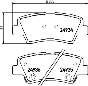 Купить запчасть Nisshinbo - NP6022 Колодки тормозные дисковые зад HYUNDAI TUCSON (JM) 2.0 08.2004 - <=> SSANGYONG ACTYON II 2.0 08.2012 -