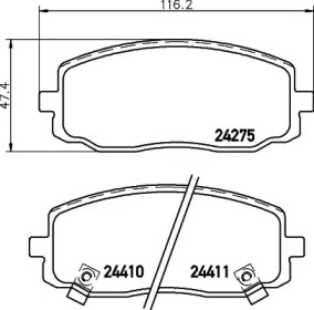 Купить запчасть Nisshinbo - NP6024 Колодки тормозные дисковые перед KIA PICANTO (SA) 1.1 04.2004 - <=> KIA PICANTO (SA) 1.0 09.2007 -