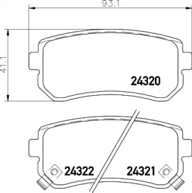 Купить запчасть Nisshinbo - NP6025 Колодки тормозные дисковые зад KIA RIO II Saloon (JB) 1.4 16V 03.2005 - <=> KIA SPORTAGE (JE_, KM_) 2.0 i 16V 09.2004 -