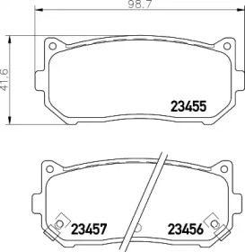 Купить запчасть Nisshinbo - NP6026 Колодки тормозные дисковые зад KIA SHUMA II Saloon (FB) 1.6 05.2001 - 05.2004 <=> KIA SHUMA II (FB) 1.6 05.2001 - 08.2004