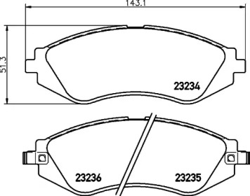 Купить запчасть Nisshinbo - NP6028 Колодки тормозные дисковые перед CHEVROLET LACETTI Saloon (J200) 1.6 03.2005 - 03.2013 <=> CHEVROLET LACETTI (J200) 1.4 16V 03.2005 -