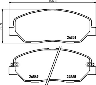 Купить запчасть NISSHINBO - NP6030 Колодки тормозные дисковые перед KIA SORENTO II (XM) 2.4 CVVT 11.2009 -  <=> SSANGYONG ACTYON II 2.0 08.2012 - 