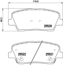 Купить запчасть Nisshinbo - NP6042 Колодки тормозные дисковые зад KIA SORENTO II (XM) 2.4 CVVT 11.2009 - <=> HYUNDAI SANTA FE II (CM) 2.4 4x4 07.2010 - 12.2012