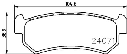Купить запчасть Nisshinbo - NP6045 Колодки тормозные дисковые зад CHEVROLET LACETTI Saloon (J200) 1.6 03.2005 - 03.2013 <=> CHEVROLET LACETTI (J200) 1.4 16V 03.2005 -