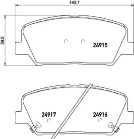 Купить запчасть Nisshinbo - NP6047 Колодки тормозные дисковые перед KIA CERATO Saloon 1.6 CVVT 07.2016 - <=> HYUNDAI i30 (GD) 1.6 12.2011 - 12.2015