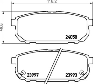 Купить запчасть Nisshinbo - NP6052 Колодки тормозные дисковые зад KIA SORENTO I (JC) 2.5 CRDi 12.2006 - <=> KIA SORENTO I (JC) 2.5 CRDi 08.2002 -