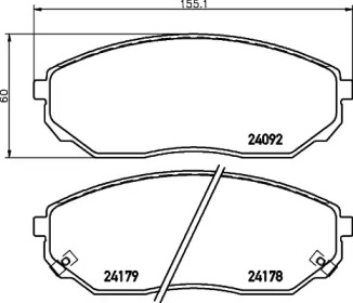 Купить запчасть Nisshinbo - NP6053 Колодки тормозные дисковые перед KIA SORENTO I (JC) 2.5 CRDi 12.2006 - <=> KIA SORENTO I (JC) 2.5 CRDi 08.2002 -