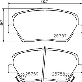 Купить запчасть Nisshinbo - NP6068 Колодки тормозные дисковые перед HYUNDAI SANTA FE III (DM) 2.2 CRDi 09.2012 - 12.2015 <=> HYUNDAI GRANDEUR (HG) 3.0 07.2011 -