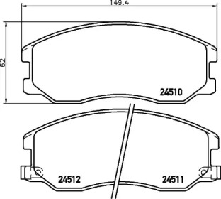 Купить запчасть Nisshinbo - NP6075 Колодки тормозные дисковые перед CHEVROLET CAPTIVA (C100, C140) 2.4 06.2006 - <=> CHEVROLET CAPTIVA (C100, C140) 2.4 03.2011 -