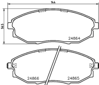 Купить запчасть Nisshinbo - NP6077 Колодки тормозные дисковые перед CHEVROLET EPICA (KL1_) 2.0 06.2006 - <=> CHEVROLET EPICA (KL1_) 2.5 06.2006 -