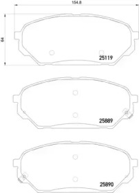 Купить запчасть Nisshinbo - NP6086 Колодки тормозные дисковые перед HYUNDAI ix55 3.0 V6 CRDi 4WD 09.2008 - 12.2011 <=> HYUNDAI ix55 3.8 V6 4WD 01.2011 -