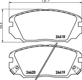 Купить запчасть Nisshinbo - NP6093 Колодки тормозные дисковые перед HYUNDAI GRANDEUR (TG)