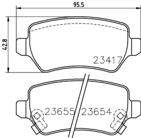 Купить запчасть NISSHINBO - NP6101 Колодки тормозные дисковые зад OPEL ASTRA H Saloon (A04) 1.6 (L69) 02.2007 - 05.2014 <=> OPEL ASTRA H (A04) 1.6 (L48) 12.2006 - 05.2014