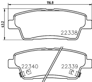 Купить запчасть Nisshinbo - NP6102 Колодки тормозные дисковые зад KIA QUORIS 3.8 01.2013 - <=> KIA QUORIS 3.8 GDI 04.2015 -