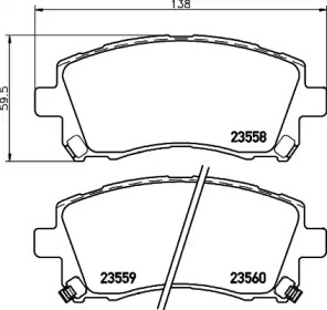 Купить запчасть Nisshinbo - NP7000 Колодки тормозные дисковые перед (PF-7390) SUBARU OUTBACK (BL, BP) 2.5 AWD (BP9) 11.2003 - 09.2009 <=> SUBARU FORESTER (SF_) 2.5 AWD 07.1997 - 05.2002