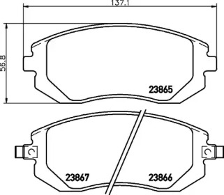 Купить запчасть Nisshinbo - NP7001 Колодки тормозные дисковые перед (PF-7460) SUBARU FORESTER (SJ_) 2.0 i AWD 03.2013 -  <=> SUBARU FORESTER (SH_) 2.0 AWD 01.2010 - 