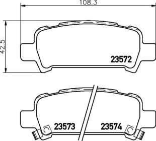 Купить запчасть Nisshinbo - NP7003 Колодки тормозные дисковые зад (PF-7415) SUBARU FORESTER (SG_) 2.0 X AWD 06.2005 - 05.2008 <=> SUBARU FORESTER (SF_) 2.5 AWD 07.1997 - 05.2002