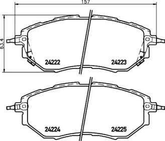 Купить запчасть Nisshinbo - NP7008 Колодки тормозные дисковые перед SUBARU OUTBACK (BS) 2.5 AWD (BS9) 03.2015 -  <=> SUBARU TRIBECA (B9) 3.6 09.2007 - 