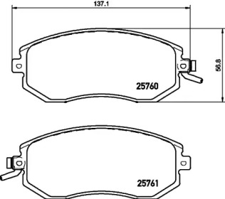 Купить запчасть Nisshinbo - NP7010 Колодки тормозные дисковые перед (PF-7579) SUBARU FORESTER (SJ_) 2.0 i AWD 03.2013 -  <=> SUBARU XV 2.0 i AWD 03.2012 - 
