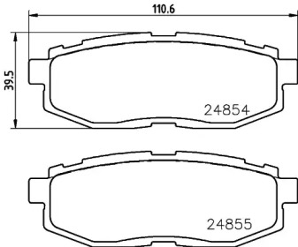 Купить запчасть Nisshinbo - NP7013 Колодки тормозные дисковые зад (PF-7611) SUBARU TRIBECA (B9) 3.6 09.2007 -  <=> SUBARU TRIBECA (B9) 3.0 10.2006 - 