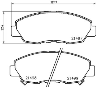 Купить запчасть Nisshinbo - NP8000 Колодки тормозные дисковые перед (PF-8374) HONDA CIVIC VIII Saloon (FD, FA) 1.8 (FD1, FD7) 09.2005 - 02.2012 <=> HONDA ACCORD IV (CB) 2.0 16V (CB3) 01.1990 - 03.1993
