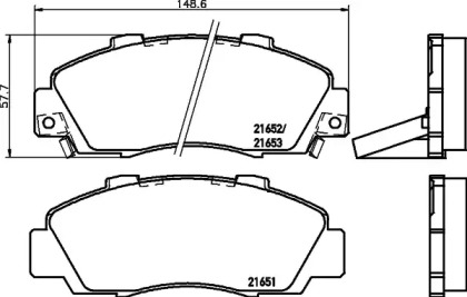 Купить NISSHINBO - NP8003 Колодки тормозные дисковые перед (PF-8254) HONDA CR-V I (RD) 2.0 16V 4WD (RD1, RD3) 01.1999 - 02.2002 <=> HONDA CR-V I (RD) 2.0 16V 4WD (RD1, RD3) 10.1995 - 12.2001