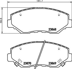 Купить запчасть Nisshinbo - NP8004 Колодки тормозные дисковые перед (PF-8485) HONDA ACCORD VII (CL, CN) 2.4 (CL9) 02.2003 - 05.2008 <=> HONDA CR-V II (RD_) 2.0 (RD4) 09.2001 - 03.2007