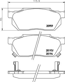 Купить запчасть NISSHINBO - NP8006 Колодки тормозные дисковые перед (PF-8263) HONDA CIVIC V Hatchback (EG) 1.3 16V (EG3) 10.1991 - 11.1995 <=> HONDA CIVIC IV Saloon (ED) 1.4 L (ED2) 10.1987 - 12.1989
