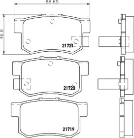 Купить запчасть Nisshinbo - NP8008 Колодки тормозные дисковые зад (PF-8397) HONDA CIVIC VIII Saloon (FD, FA) 1.8 (FD1, FD7) 09.2005 - 02.2012 <=> HONDA CIVIC VIII Saloon (FD, FA) 1.3 Hybrid (FA3, FD3) 01.2006 - 