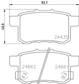 Купить запчасть Nisshinbo - NP8009 Колодки тормозные дисковые зад (PF-8604) HONDA ACCORD VIII (CU) 2.0 i (CU1) 06.2008 - 06.2015 <=> HONDA ACCORD IX Saloon (CR) 2.4 07.2014 - 